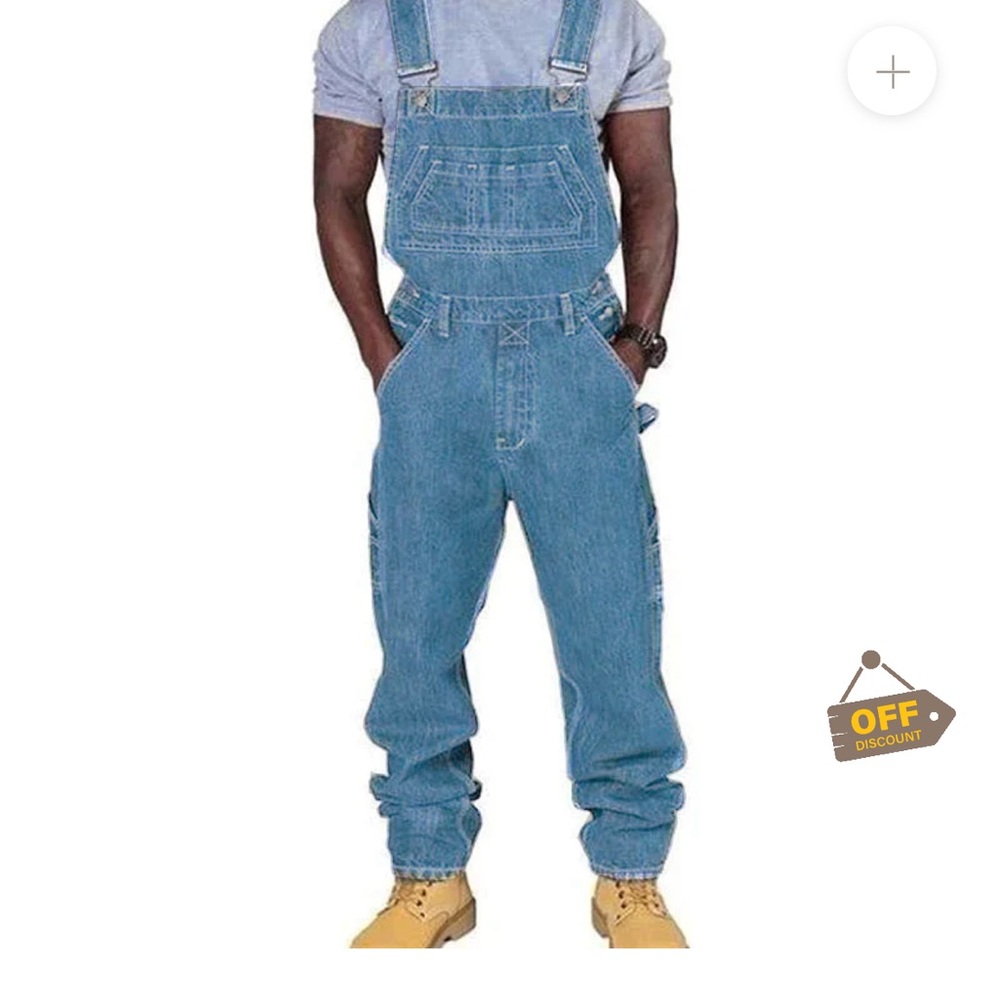 NOTE: ￼ the pair of overalls I have are the light denim. Photo 1 is the item